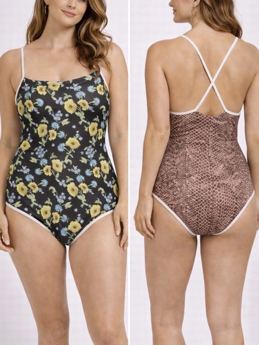 NWT Acacia Swimwear reversible Peyton one piece size large